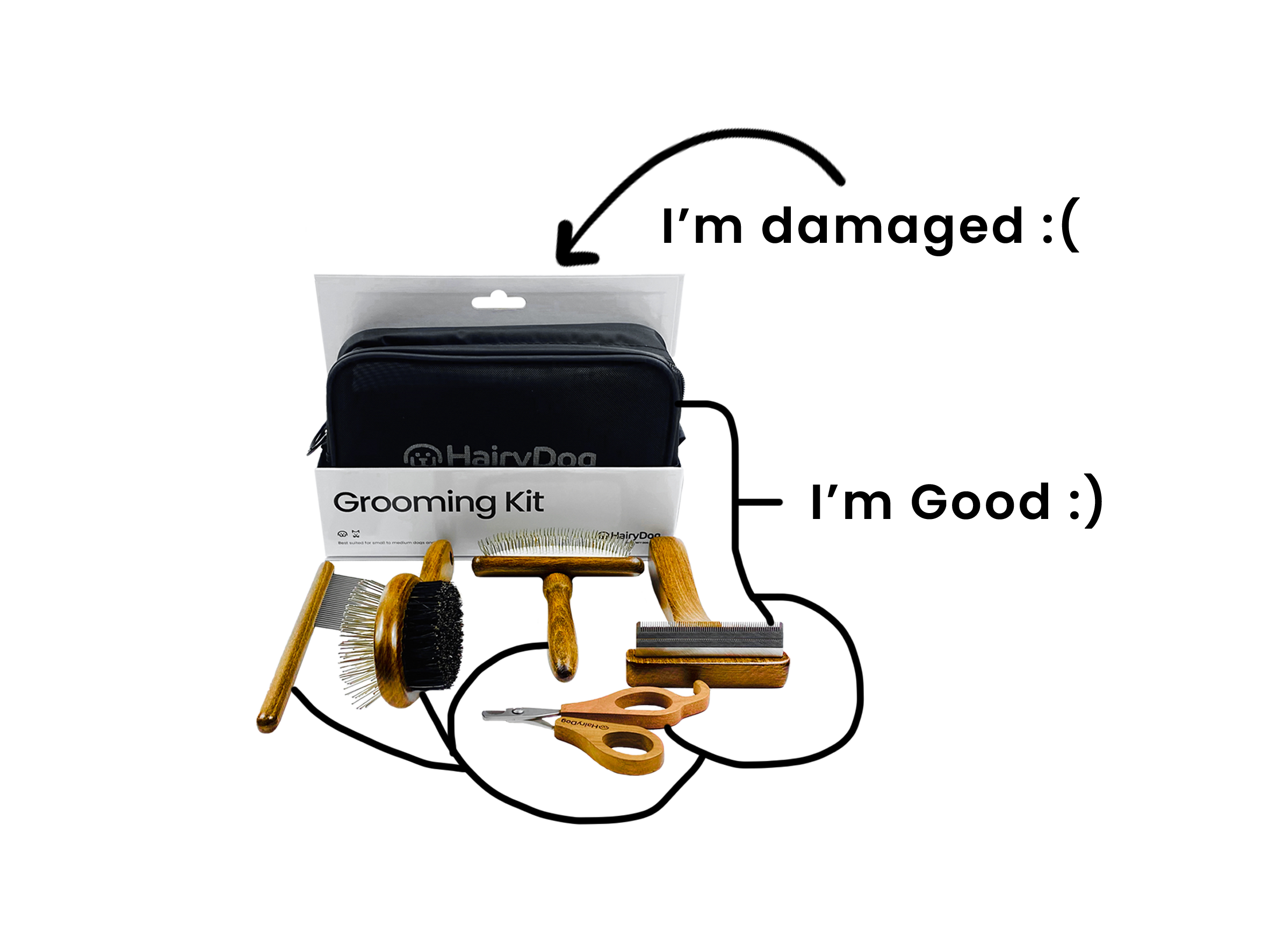 Travel Kit with Damaged Box Thirsty Dog Bottle